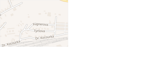 Fügnerova v obci Sokolov - mapa ulice
