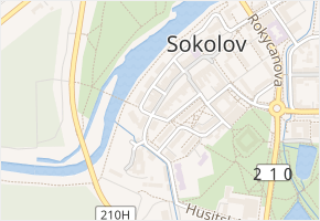 Hálkova v obci Sokolov - mapa ulice