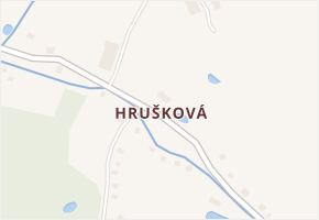 Hrušková v obci Sokolov - mapa části obce