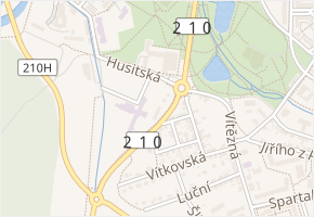 Husitská v obci Sokolov - mapa ulice