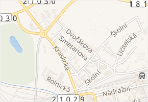 Janáčkova v obci Sokolov - mapa ulice