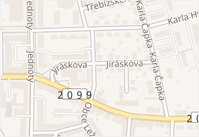 Jiráskova v obci Sokolov - mapa ulice