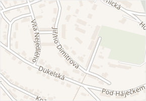 Jiřího Dimitrova v obci Sokolov - mapa ulice