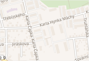 Karla Čapka v obci Sokolov - mapa ulice