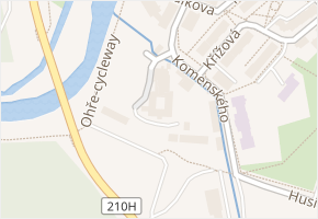Komenského v obci Sokolov - mapa ulice