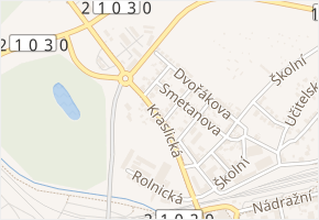 Kraslická v obci Sokolov - mapa ulice