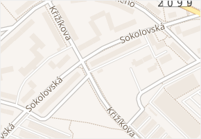 Křižíkova v obci Sokolov - mapa ulice