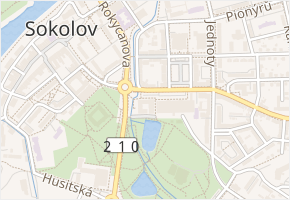 Mírová v obci Sokolov - mapa ulice