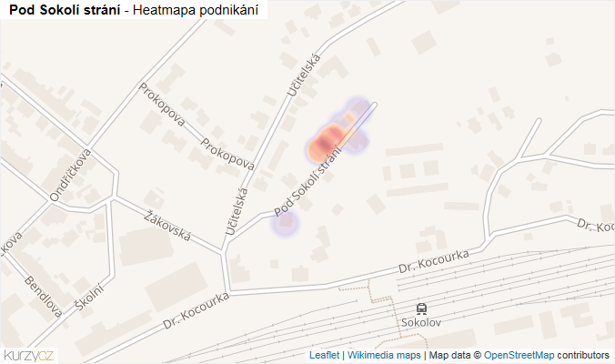 Mapa Pod Sokolí strání - Firmy v ulici.