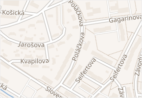 Poláčkova v obci Sokolov - mapa ulice