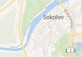 Příční v obci Sokolov - mapa ulice