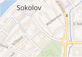 Rooseweltova v obci Sokolov - mapa ulice