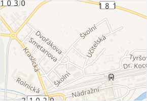 Školní v obci Sokolov - mapa ulice