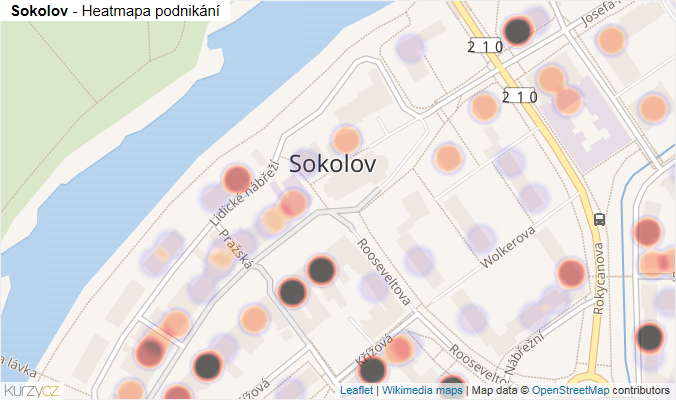 Mapa Sokolov - Firmy v části obce.