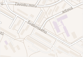 Švabinského v obci Sokolov - mapa ulice