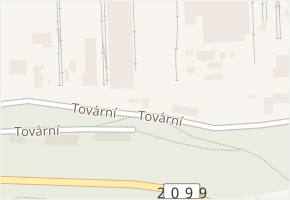 Tovární v obci Sokolov - mapa ulice
