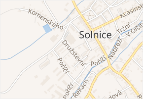 Družstevní v obci Solnice - mapa ulice