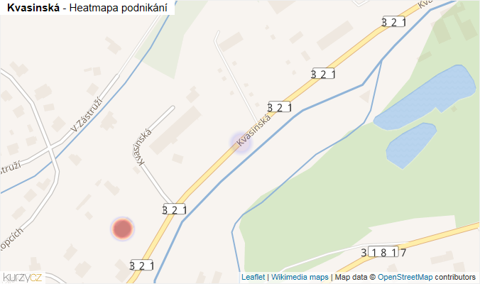 Mapa Kvasinská - Firmy v ulici.