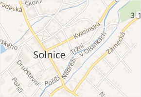 Mostecká v obci Solnice - mapa ulice