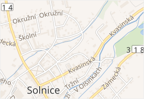 Na Kopcích v obci Solnice - mapa ulice