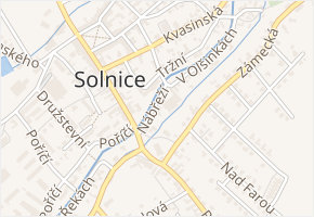 Nábřeží v obci Solnice - mapa ulice