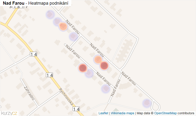 Mapa Nad Farou - Firmy v ulici.