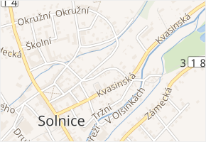 Podskalská v obci Solnice - mapa ulice