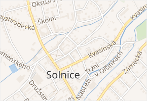 Sokolská v obci Solnice - mapa ulice