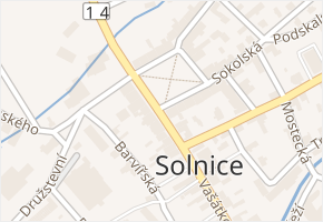 Solnice v obci Solnice - mapa části obce