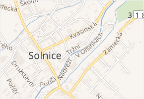 Tržní v obci Solnice - mapa ulice