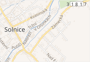 Zámecká v obci Solnice - mapa ulice