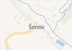 Šonov v obci Šonov - mapa části obce