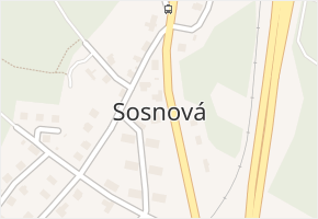 Sosnová v obci Sosnová - mapa části obce