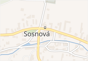 Sosnová v obci Sosnová - mapa části obce