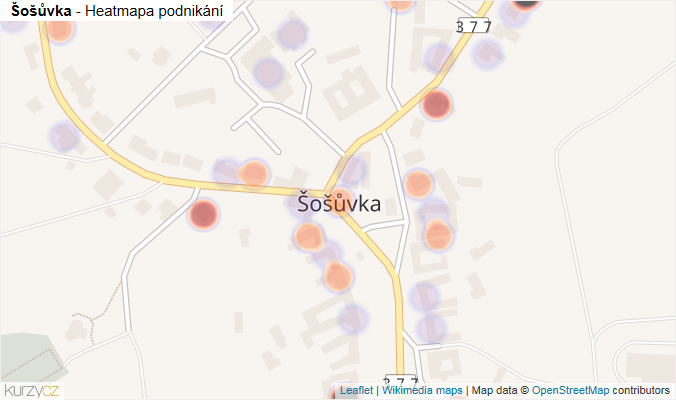 Mapa Šošůvka - Firmy v části obce.