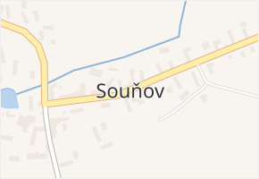 Souňov v obci Souňov - mapa části obce