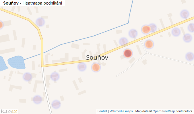 Mapa Souňov - Firmy v části obce.