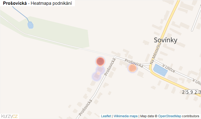 Mapa Prošovická - Firmy v ulici.