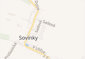 Sadová v obci Sovínky - mapa ulice