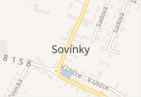 Sovínky v obci Sovínky - mapa části obce
