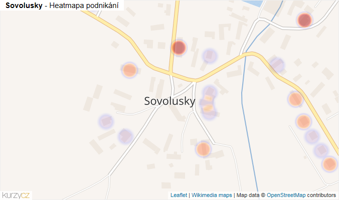 Mapa Sovolusky - Firmy v části obce.