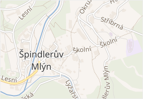 Špindlerův Mlýn v obci Špindlerův Mlýn - mapa části obce