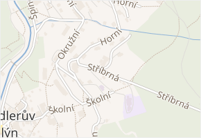 Stříbrná v obci Špindlerův Mlýn - mapa ulice