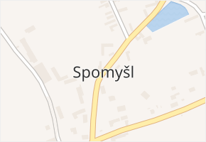 Spomyšl v obci Spomyšl - mapa části obce