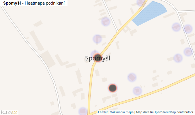 Mapa Spomyšl - Firmy v části obce.