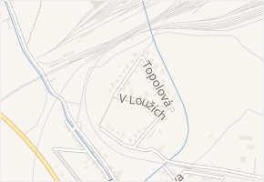 V Loužích v obci Spořice - mapa ulice