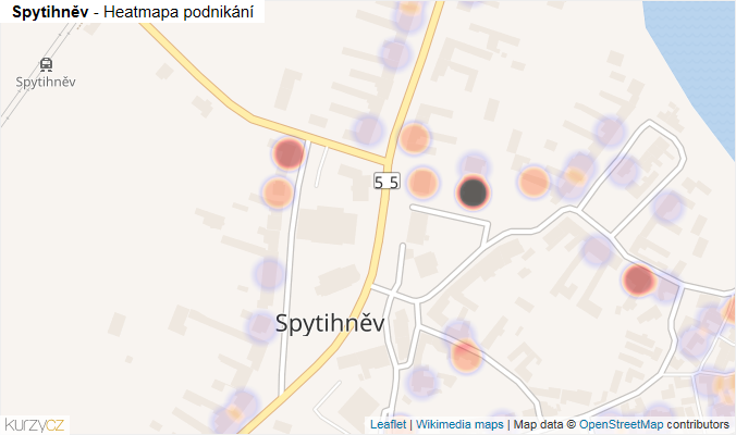 Mapa Spytihněv - Firmy v části obce.