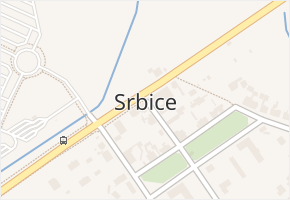 Srbice v obci Srbice - mapa části obce