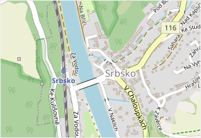 K Přívozu v obci Srbsko - mapa ulice