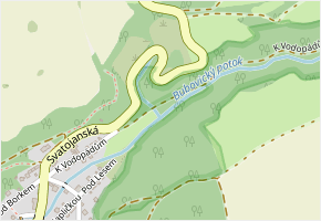 K Vodopádům v obci Srbsko - mapa ulice